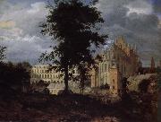 Jan van der Heyden Old Palace landscape oil on canvas